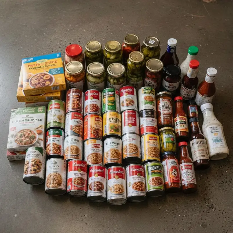 dried garlic in soup and canned