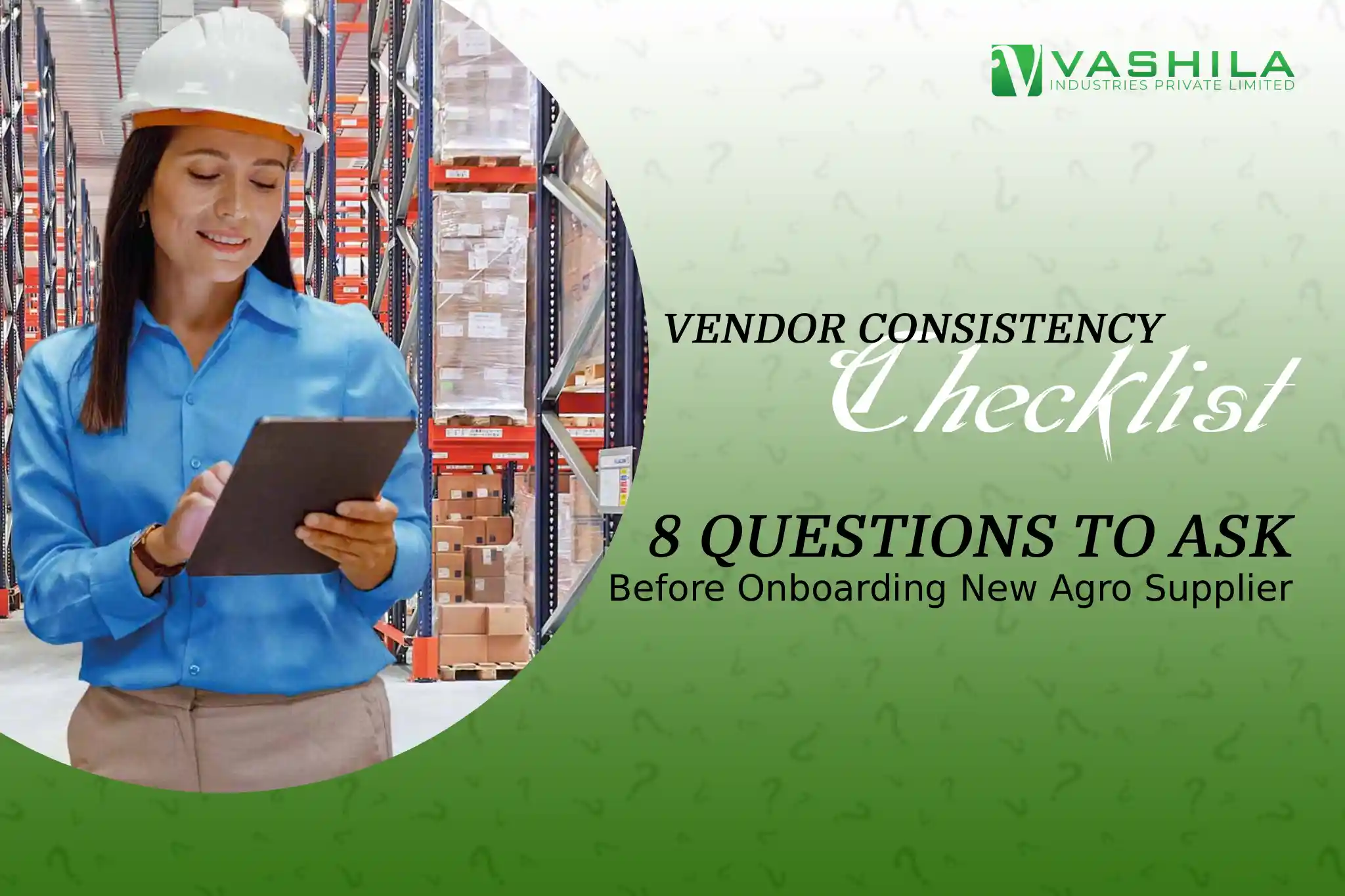 Vendor Consistency Checklist